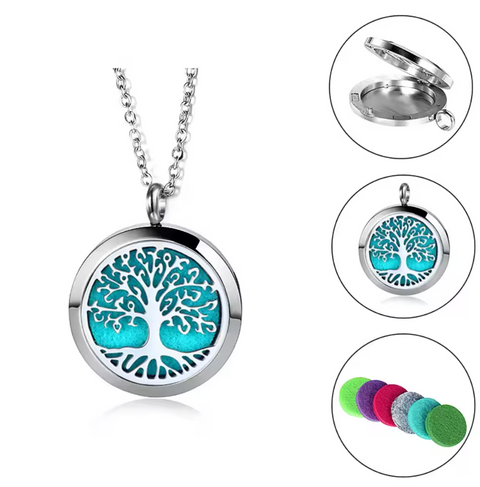 Collier Diffuseur Arbre de Vie — Bijou Aromathérapie