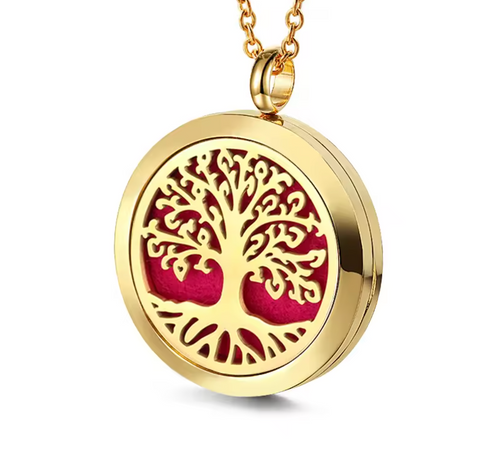 Collier Diffuseur Arbre de Vie — Bijou Aromathérapie