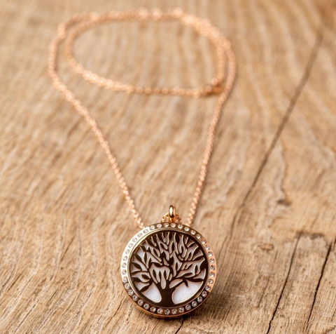 Collier Diffuseur Arbre de Vie — Bijou Aromathérapie