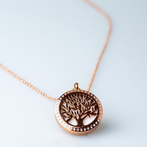 Collier Diffuseur Arbre de Vie — Bijou Aromathérapie